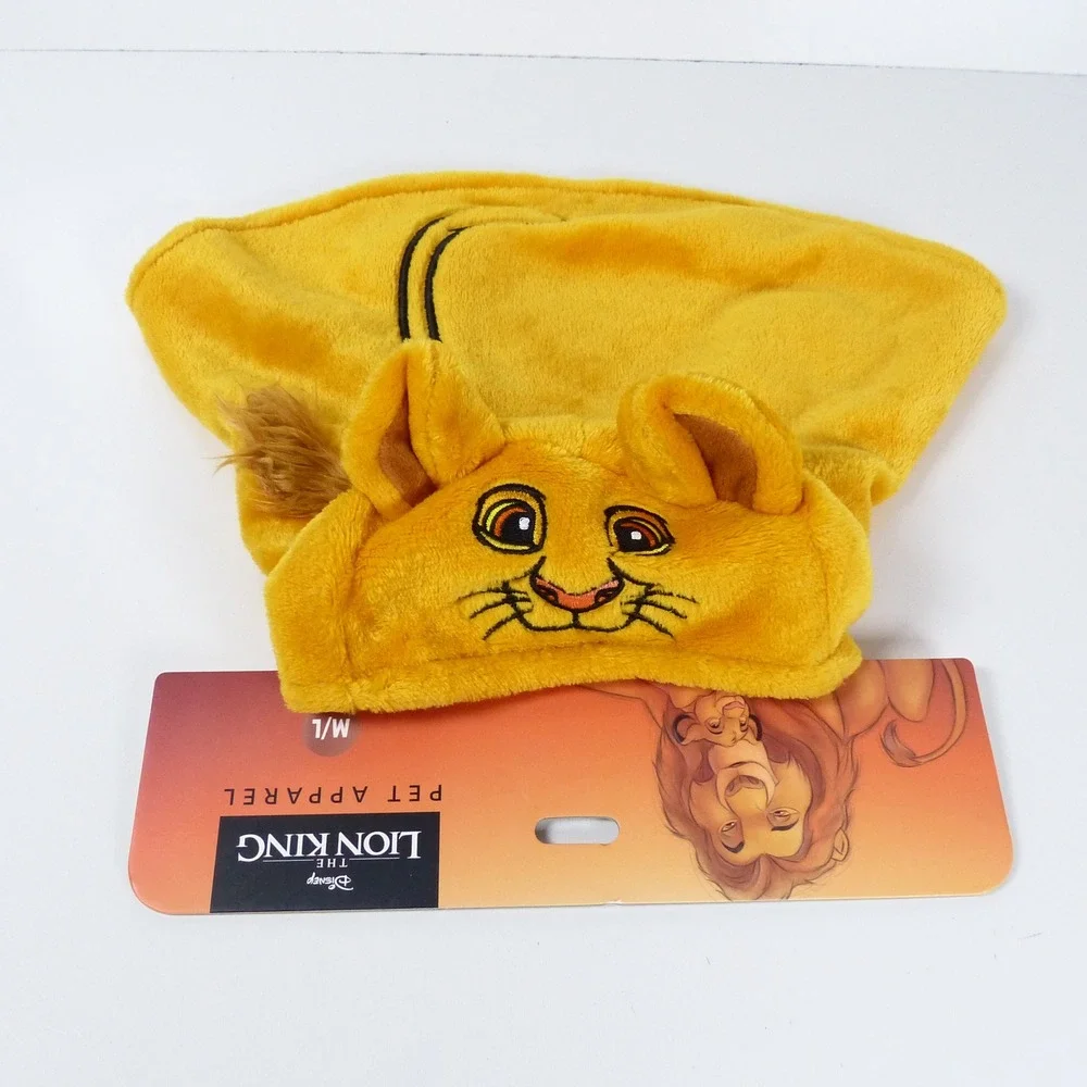 NEW Disney Lion King Simba Pet Halloween Costume Plush Fleece M/L Dog Apparel